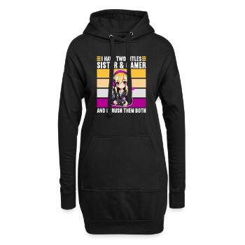 Console de jeu PC Gamer Girl Gamer Girl - Sweat-shirt à capuche long Femme - noir - Devant
