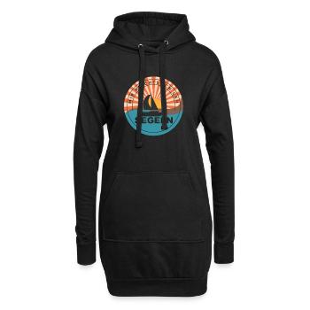 Mir Reichts ich geh Segeln Segler Geschenk Segel - Hoodie-Kleid - Schwarz - Vorne