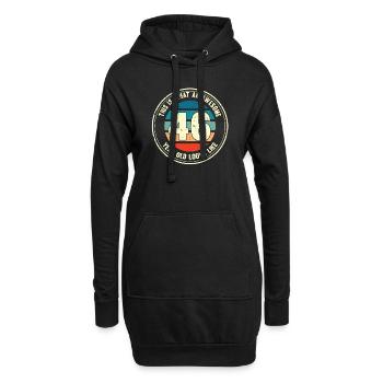 46e anniversaire pour que vous voyiez avec 46 cadeaux rétro - Sweat-shirt à capuche long Femme - noir - Devant