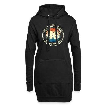 46e anniversaire pour que vous voyiez avec 46 cadeaux rétro - Sweat-shirt à capuche long Femme - noir - Devant