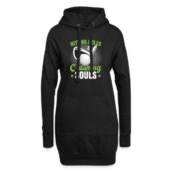 Löcher schlagen, Seelen zermalmen - Hoodie-Kleid - Schwarz - Vorne