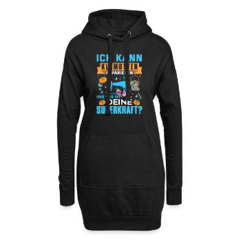Klamotten reparieren Nähen Geschenkidee - Hoodie-Kleid - Schwarz - Vorne