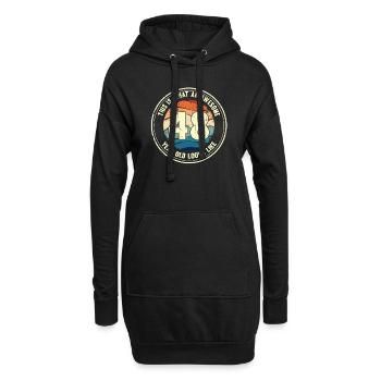 48e anniversaire pour que vous voyiez avec 48 cadeau rétro - Sweat-shirt à capuche long Femme - noir - Devant