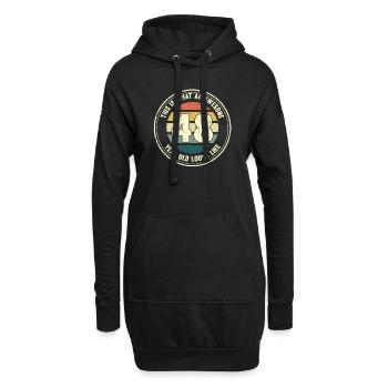 48e anniversaire pour que vous voyiez avec 48 cadeau rétro - Sweat-shirt à capuche long Femme - noir - Devant
