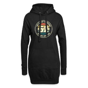 52e anniversaire pour que vous voyiez avec 52 cadeaux rétro - Sweat-shirt à capuche long Femme - noir - Devant