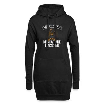 Miniature Pinscher Rehpinscher Min Pin Dog - Sweat-shirt à capuche long Femme - noir - Devant