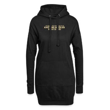 Je fais du tricot avec des porcs-épics comme mon frisson de tricot - Sweat-shirt à capuche long Femme - noir - Devant