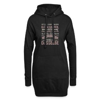 Lustiges Tuner Tuning Schrauber - Hoodie-Kleid - Schwarz - Vorne