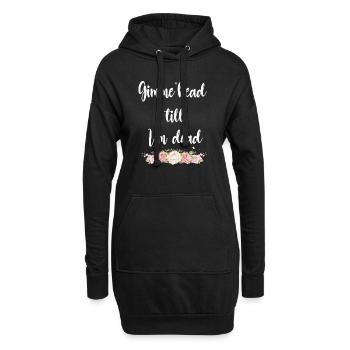 Gimme Head Till I'm Dead 80er Jahre Liebhaber - Hoodie-Kleid - Schwarz - Vorne