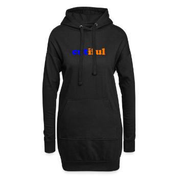 Cutiful Meine Mischung zischen Cute und Beautiful - Hoodie-Kleid - Schwarz - Vorne