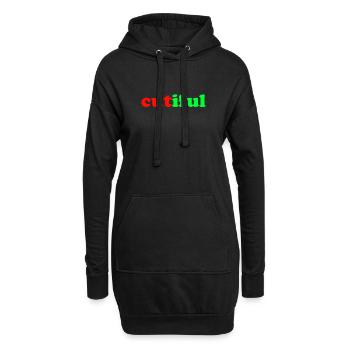 Cutiful Meine Mischung zischen Cute und Beautiful - Hoodie-Kleid - Schwarz - Vorne
