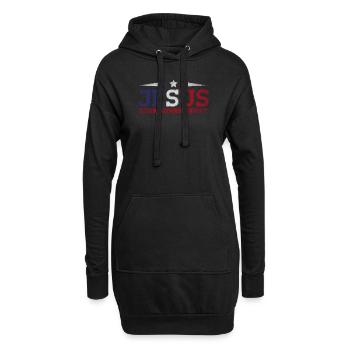 Jésus rend l’Amérique pieuse, à nouveau la foi - Sweat-shirt à capuche long Femme - noir - Devant