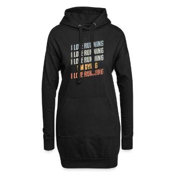 Vintage J’adore courir Humour Passionné de course à pied - Sweat-shirt à capuche long Femme - noir - Devant