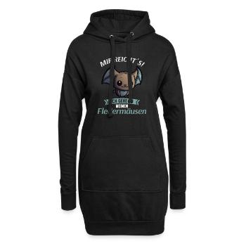 Mir reichts ich gehe zu meinen Fledermäusen - Hoodie-Kleid - Schwarz - Vorne