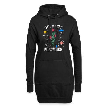 Plant Lover Flowers Magic Photosynthesis Pun Funny - Hoodie-Kleid - Schwarz - Vorne