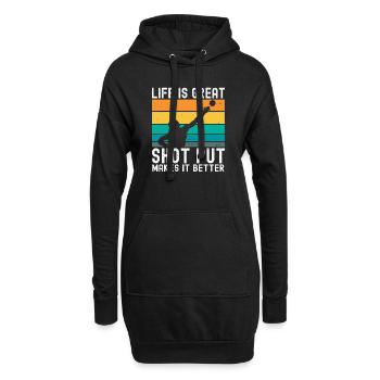 Kugelstoßen Werfen Leichtathletik - Hoodie-Kleid - Schwarz - Vorne