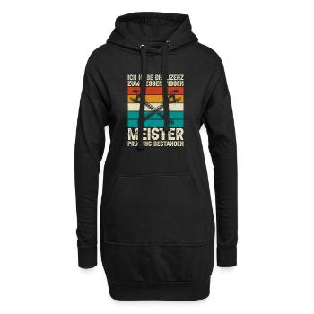 Besserwisser Meisterprüfung Geschenkidee - Hoodie-Kleid - Schwarz - Vorne