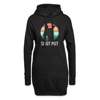 Kugelstoßen Werfen Leichtathletik - Hoodie-Kleid - Schwarz - Vorne