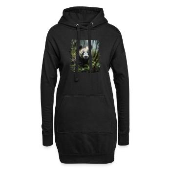 Pandas réaliste Panda Panda géant - Sweat-shirt à capuche long Femme - noir - Devant