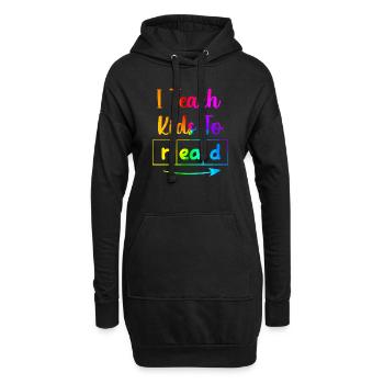 I Teach Kids To Read Science Teachers Reading - Hoodie Dress - black - Front