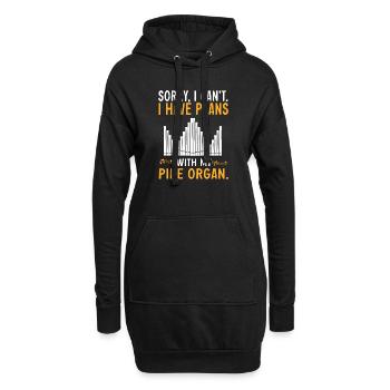 Orgelspieler Organist Kirchenorganist Orgel - Hoodie-Kleid - Schwarz - Vorne