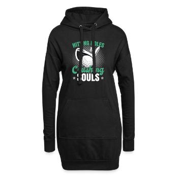 Löcher schlagen, Seelen zermalmen - Hoodie-Kleid - Schwarz - Vorne