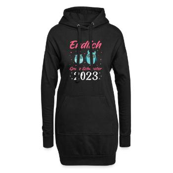 Große Schwester 2023 Geschenk - Hoodie-Kleid - Schwarz - Vorne