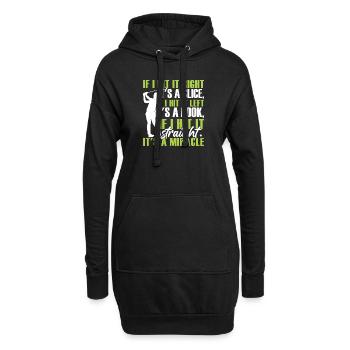 Drôle de joueur de golf - Sweat-shirt à capuche long Femme - noir - Devant