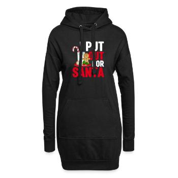 Ich habe für den Weihnachtsmann lustige Weihnacht - Hoodie-Kleid - Schwarz - Vorne