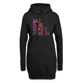 L’art est mon superpouvoir - Sweat-shirt à capuche long Femme - noir - Devant