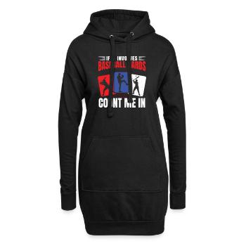 Si cela implique des cartes de baseball, comptez-moi dans Funny Me - Sweat-shirt à capuche long Femme - noir - Devant
