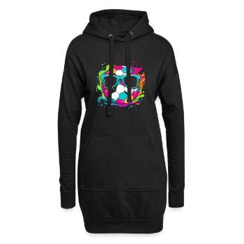 Joueur de football Cool Athlète Sports Jeu de football - Sweat-shirt à capuche long Femme - noir - Devant