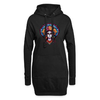 La Catrina: Die Halloween-Party stirbt nie - Hoodie-Kleid - Schwarz - Vorne