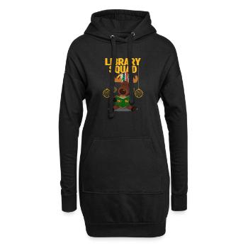 Library Squad Reindeer Christmas Funny Book - Sweat-shirt à capuche long Femme - noir - Devant