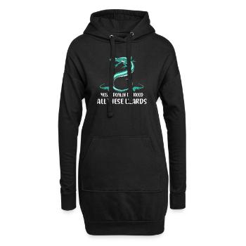 Yes, I Really Do Need All These Lizards Lizard Lov - Hoodie-Kleid - Schwarz - Vorne