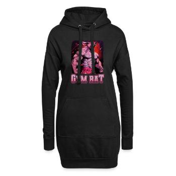 Gym Rat Bodybuilding Kraftsport lustiges Fitness - Hoodie-Kleid - Schwarz - Vorne