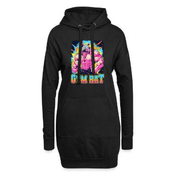 Gym Rat Bodybuilding Kraftsport lustiges Fitness - Hoodie-Kleid - Schwarz - Vorne
