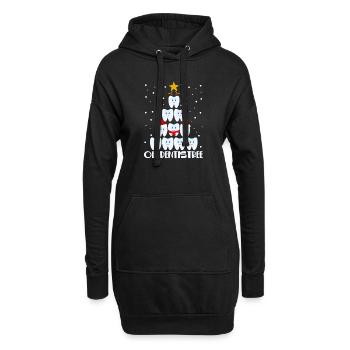 Oh Dentistree Christmas Dentist Tree Drôle - Sweat-shirt à capuche long Femme - noir - Devant