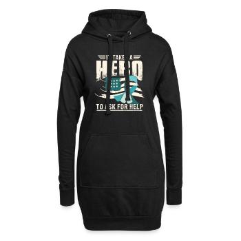 Mois de la sensibilisation au TSPT - Sweat-shirt à capuche long Femme - noir - Devant