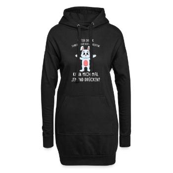 Unter Druck Funktioniere Ich Am Besten Umarmung - Hoodie-Kleid - Schwarz - Vorne