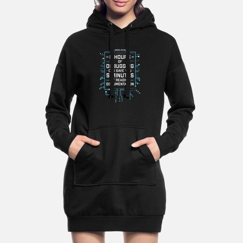 Programmeur Humour Coding Blagues Développeur Sweat-shirt à capuche long Femme