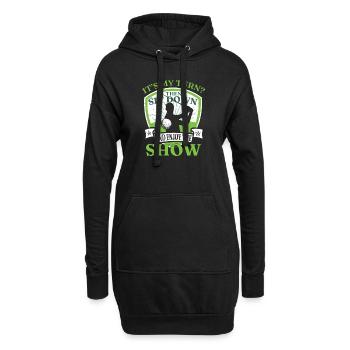 Genießen Sie die Show Golfen Lustiges Golf - Hoodie-Kleid - Schwarz - Vorne