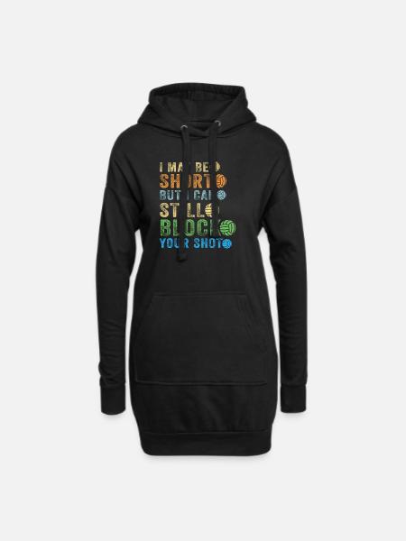 Ich kann deinen Schuss blockieren Beachvolleyball - Hoodie-Kleid - Schwarz