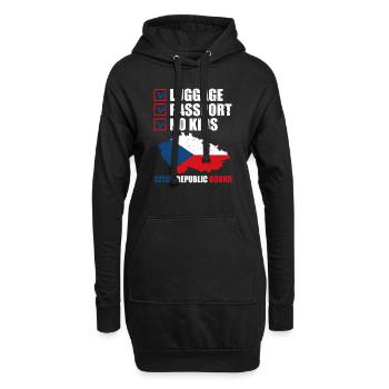 Gepäckpass Tschechische Republik Gebundener - Hoodie-Kleid - Schwarz - Vorne