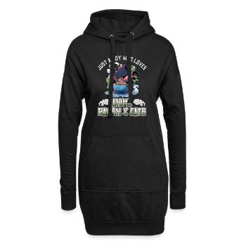 Juste un garçon qui aime les ramen et les chats d’anime - Sweat-shirt à capuche long Femme - noir - Devant