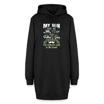Mein Sohn hat mir das geschenkt - Hoodie-Kleid - Schwarz - Vorne