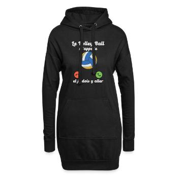 Volley-ball appelle et je dois y aller - Sweat-shirt à capuche long Femme - noir - Devant