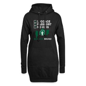 Gepäck Passport No Kids Bangkok Bound Vacation - Hoodie-Kleid - Schwarz - Vorne
