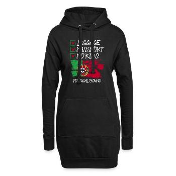 Gepäck Passport No Kids Portugal Bound Vacation - Hoodie-Kleid - Schwarz - Vorne