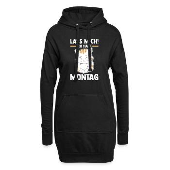Katze Lass Mich Ich Habe Montag - Hoodie-Kleid - Schwarz - Vorne